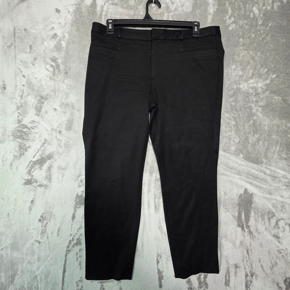 Banana Republic Sloan Black Slim Ankle Pants Womens Size 14 Stretch Trousers